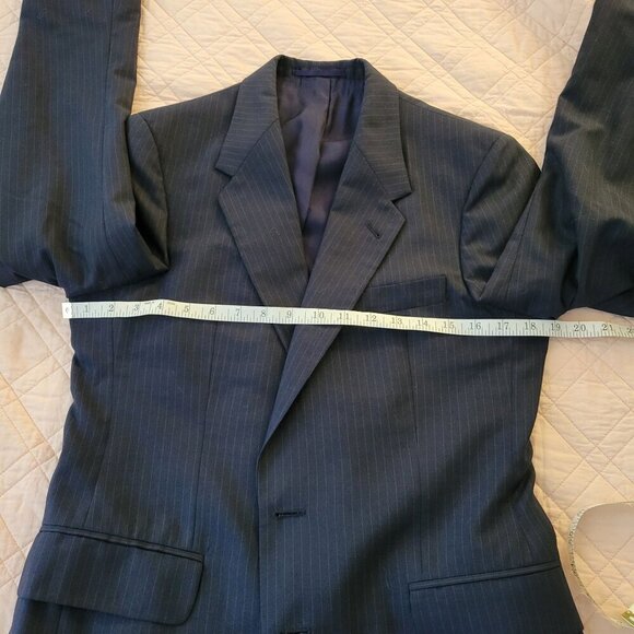 Vintage Blue Pinstripe 3pc Suit by JCPenney - 38R - Picture 11 of 16